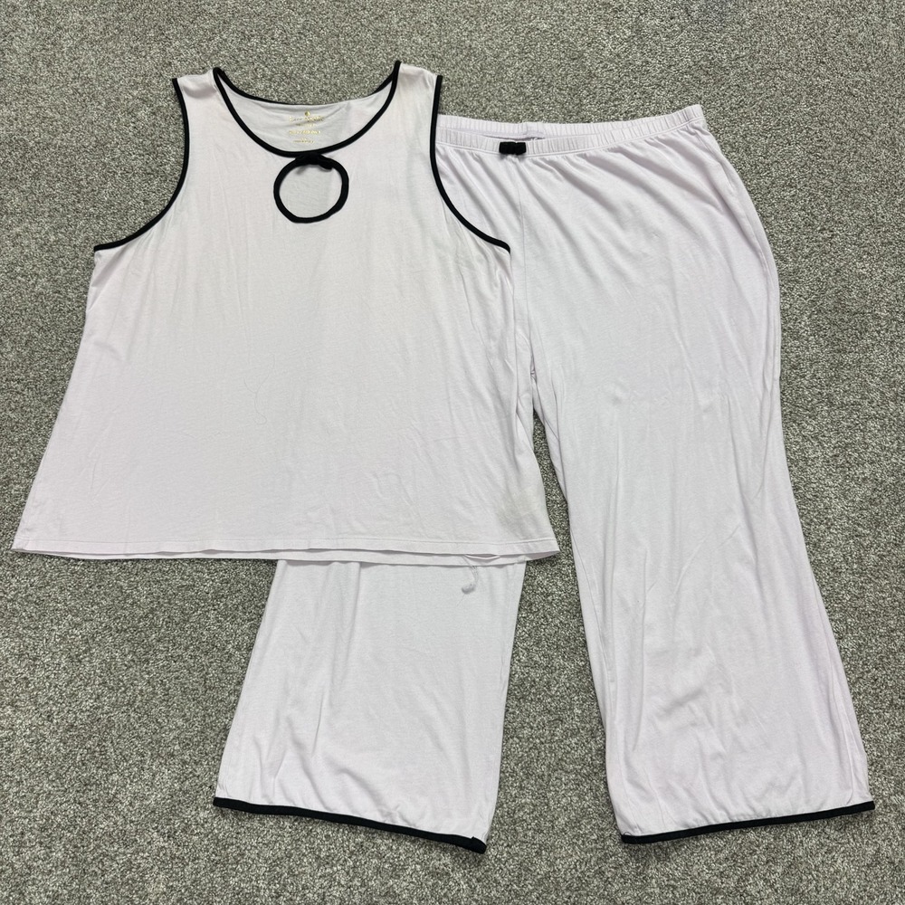 Kate Spade New York Pajama Set Womens XL Pink Jersey Bow Cami Tank Sleepwear